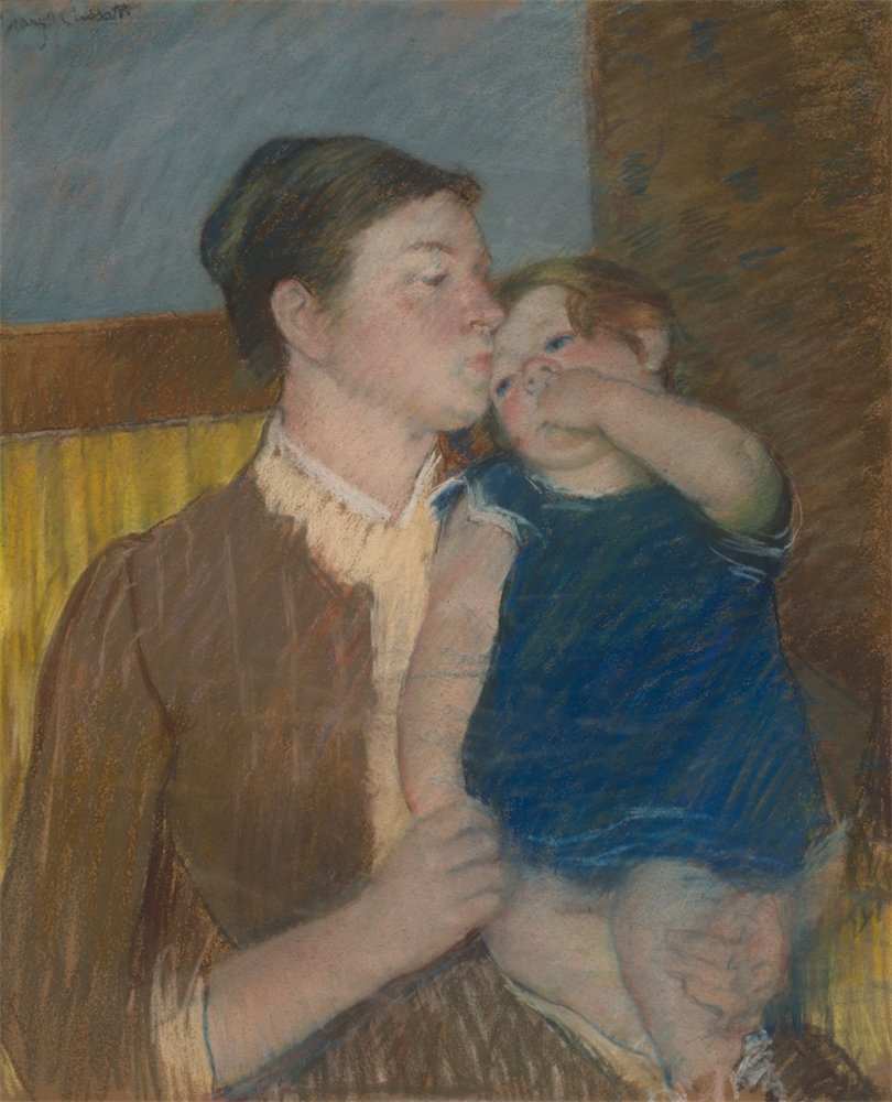Mother's Goodnight Kiss by Mary Cassatt, 1888