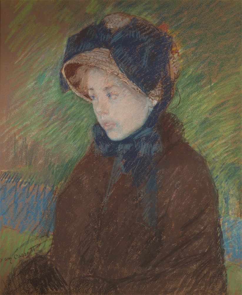 Susan in a Straw Bonnet by Mary Cassatt, c. 1883
