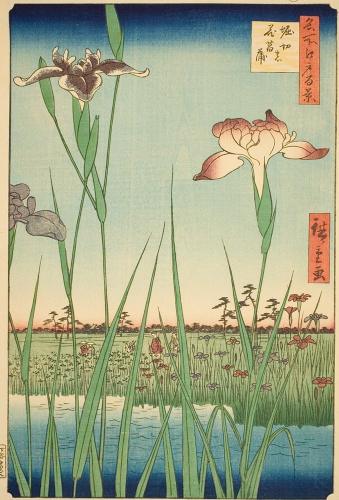Irises at Horikiri by Utagawa Hiroshige, 1857