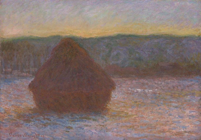 Stack of Wheat (Thaw, Sunset) by Claude Monet, 1890–91